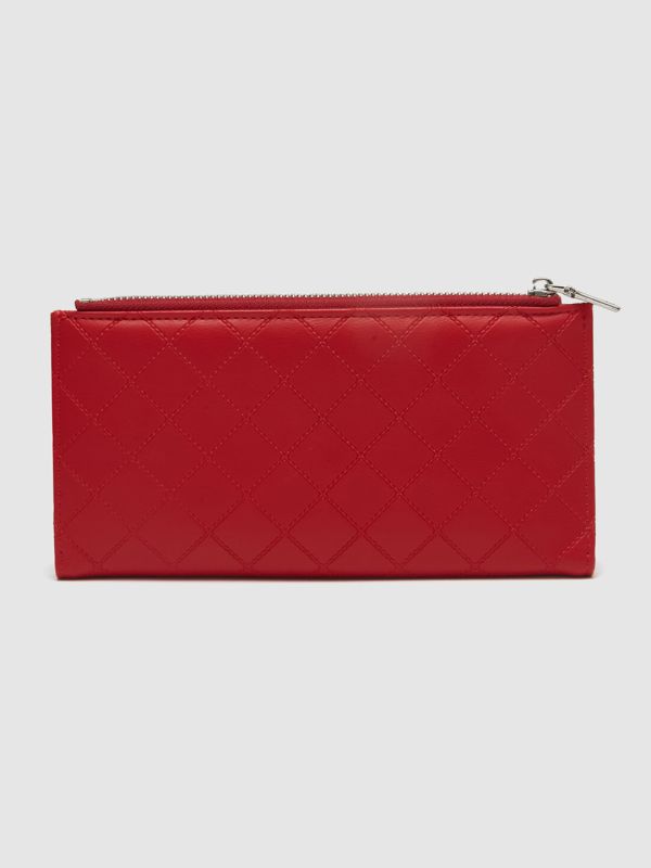 Globus Women Red Textured Envelope Wallet