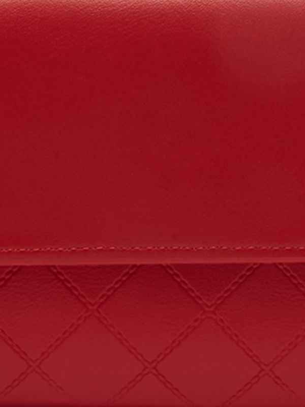 Globus Women Red Textured Envelope Wallet