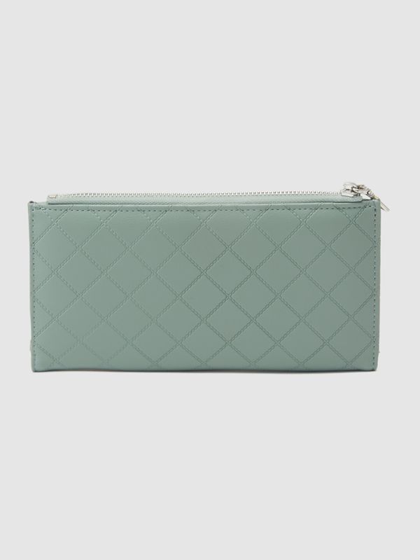 Globus Women Mint Green Textured Envelope Wallet