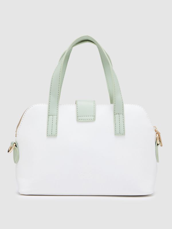 Globus Women Mint Green Colourblocked Casual Sling Bag