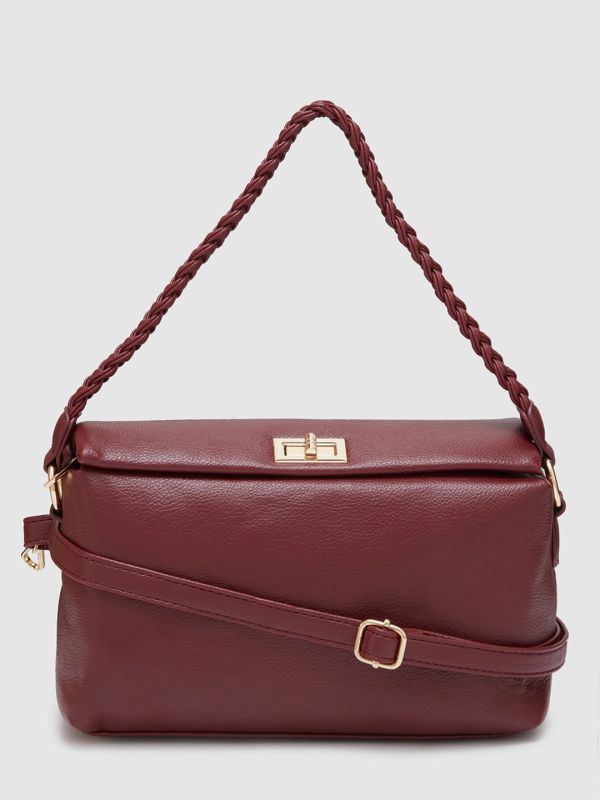 Globus Women Astro Dust Maroon Solid Casual Sling Bag