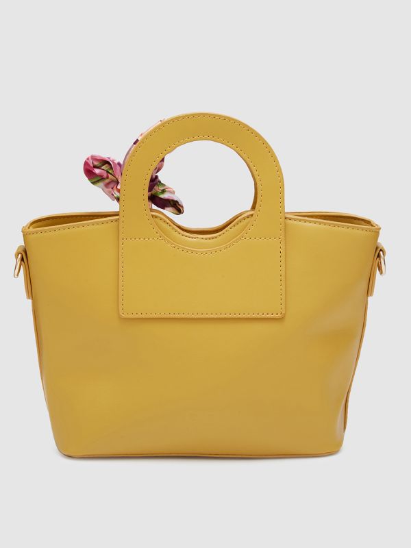 Globus Women Mustard Solid Casual Sling Bag