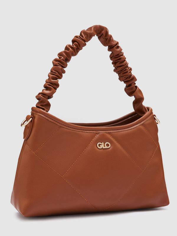 Globus Women Tan Textured Casual Hobo Bag