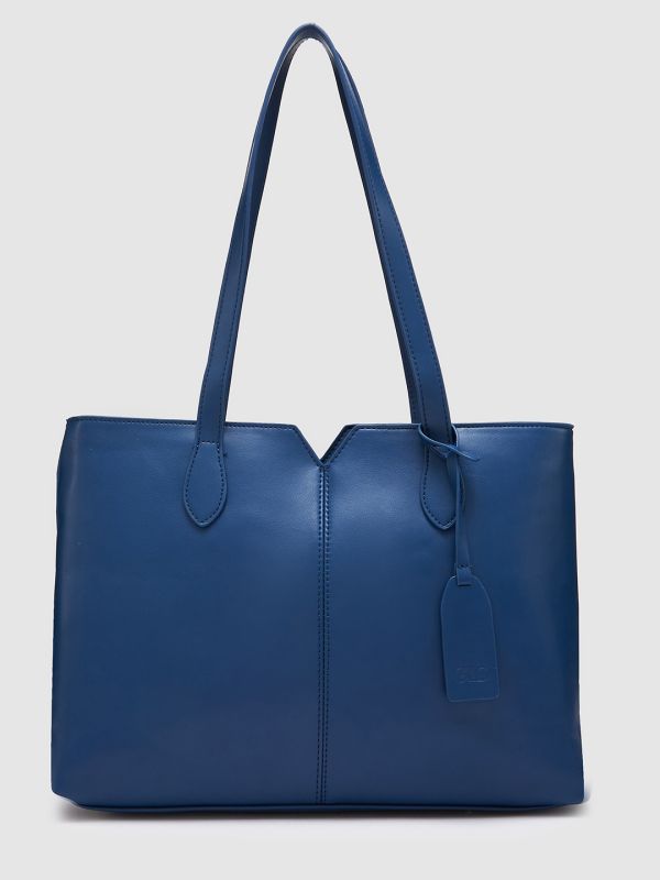 Globus Women Navy Solid Casual Tote Bag