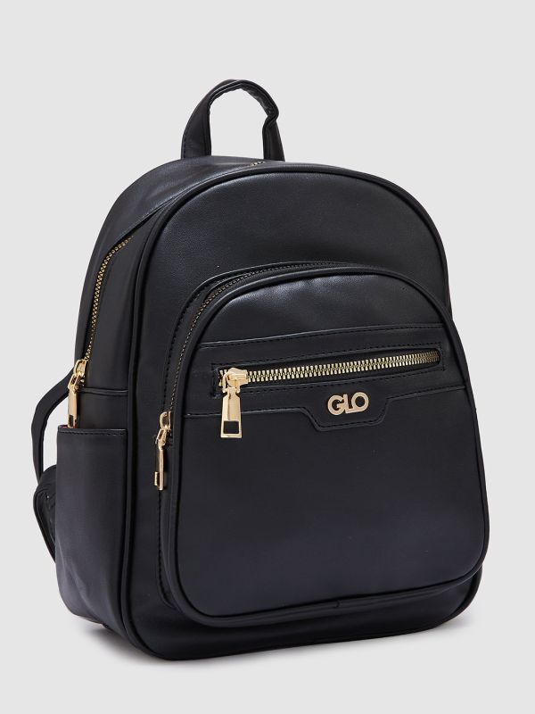 Globus Women Black Solid Smart Casual Backpack