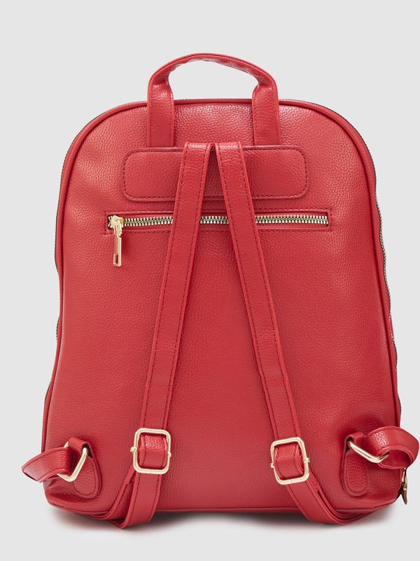 Globus Women Red Solid Smart Casual Backpack