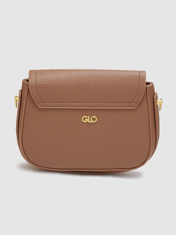 Globus Women Brown Textured Casual Sling Bag