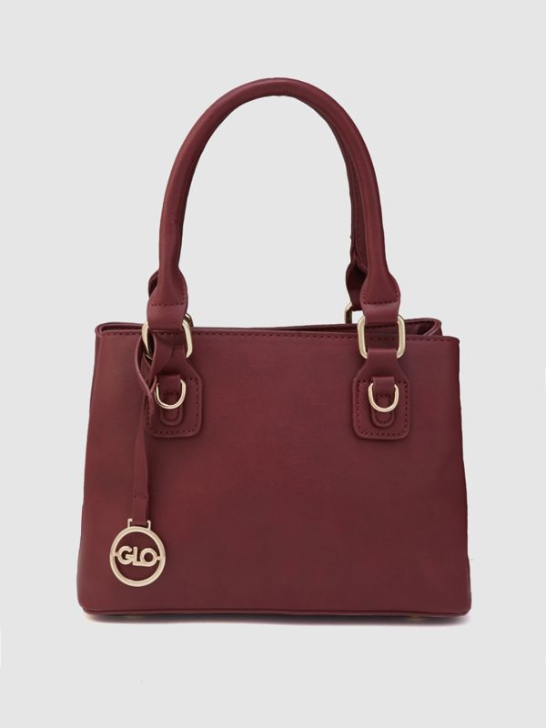 Globus Women Maroon Solid Casual Handheld Bag