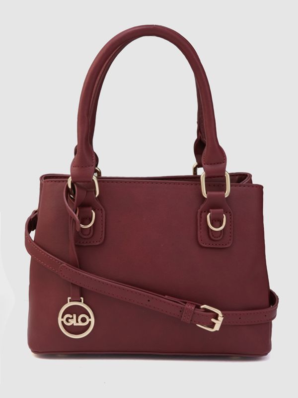 Globus Women Maroon Solid Casual Handheld Bag