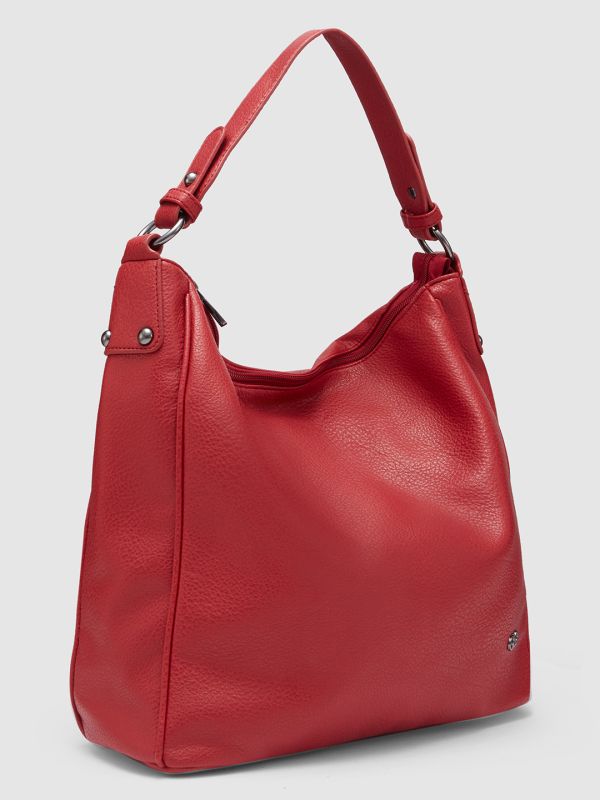 Globus Women Red Textured Vegan Leather Hobo Bag