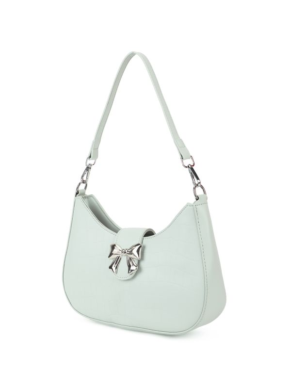 Globus Women Blue Animal Effect Curve Shape Small Party Shoulder Bag With Detachable Strap