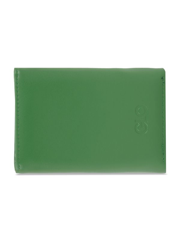 Globus Women Green Textured Tri-Fold Wallet With Zip Coin Pocket