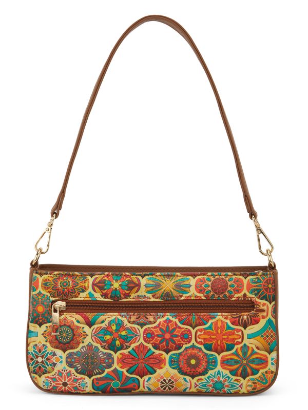 Globus Women Multi Yellow Floral Ethnic Motifs Printed Small Shoulder Bag