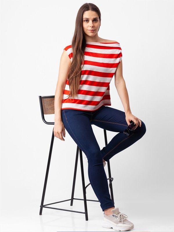 Globus Red Striped Top