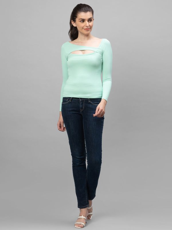 Globus Green Self Design Top