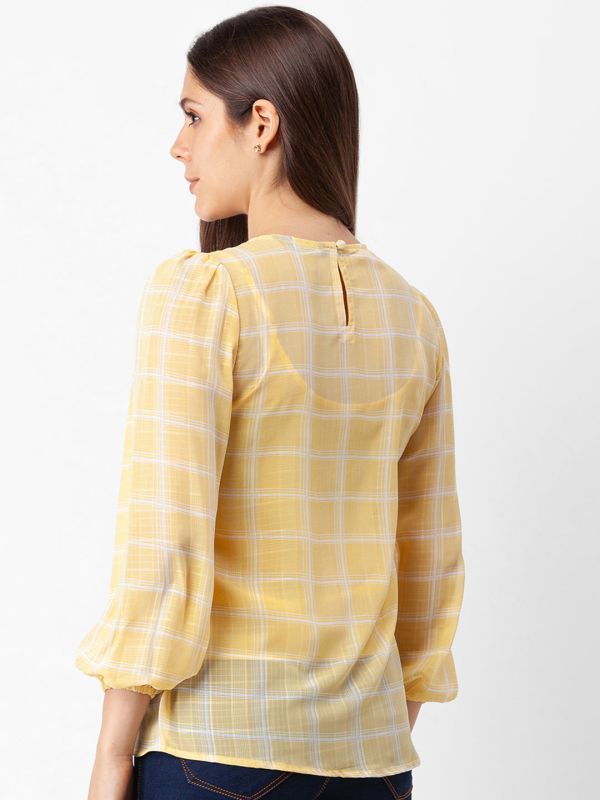 Globus Yellow Checked Top