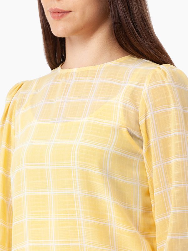 Globus Yellow Checked Top