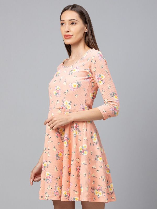 Globus Peach Printed Dress