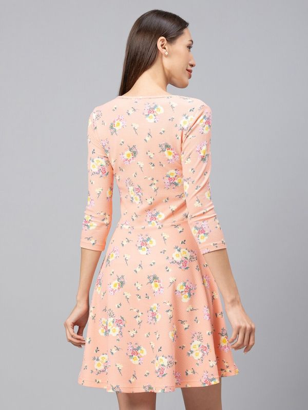 Globus Peach Printed Dress