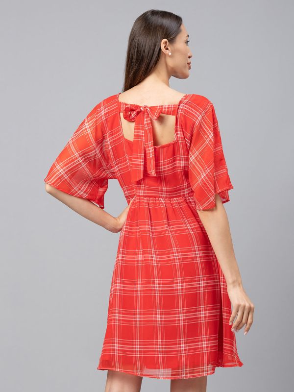 Globus Red Checked Dress