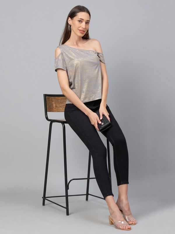 Globus Grey Embellished Top