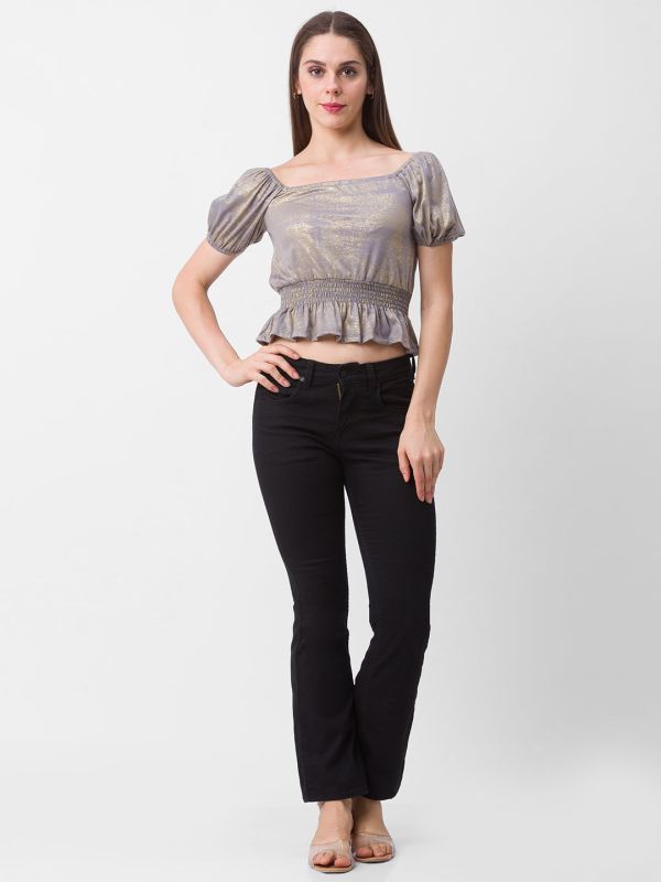 Globus Grey Printed Top