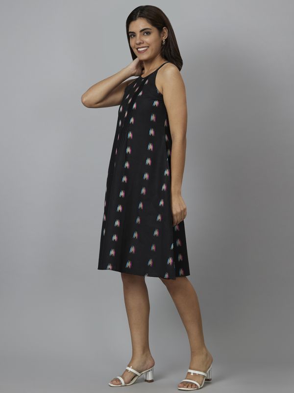 Globus Women Black Printed A-Line Dress