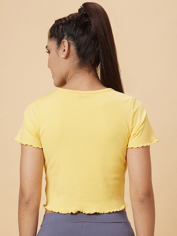 Globus Women Yellow Solid Polyester Top