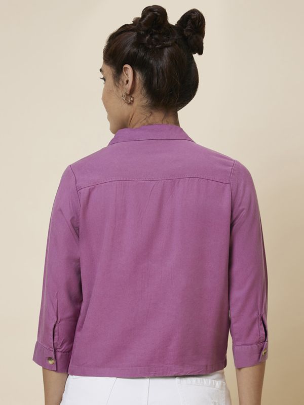 Globus Women Purple Solid Tencil Top