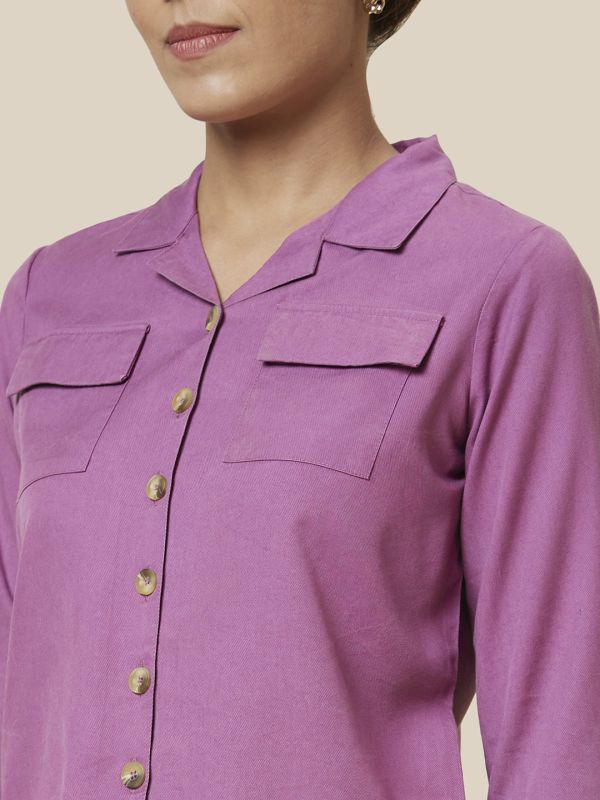 Globus Women Purple Solid Tencil Top