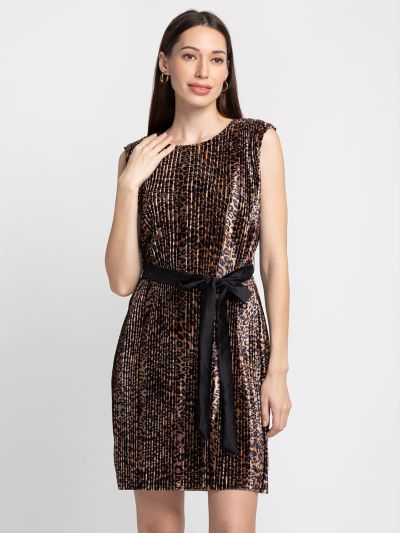 Globus Multi Brown Printed Dress