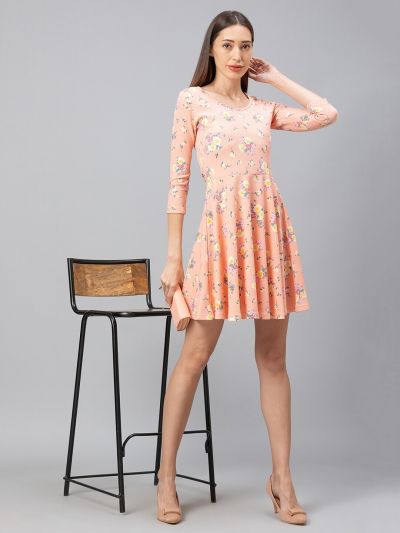 Globus Peach Printed Dress