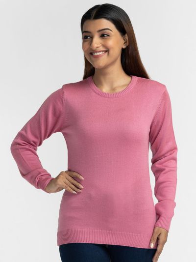 Globus Salmon Solid Pullover Sweater