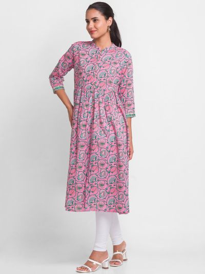 Globus Pink Printed Kurta