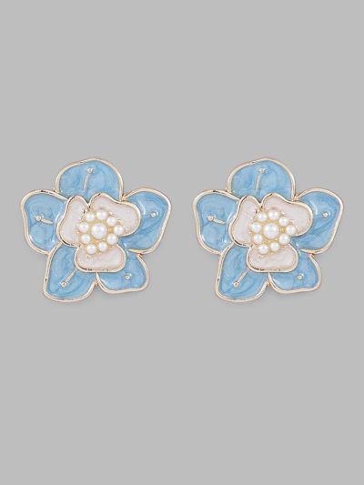 Globus Women Gold-Plated Floral Studs