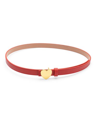 Globus Women Red Solid Slim Fashion Belt