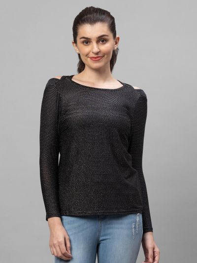 Globus Black Striped Top