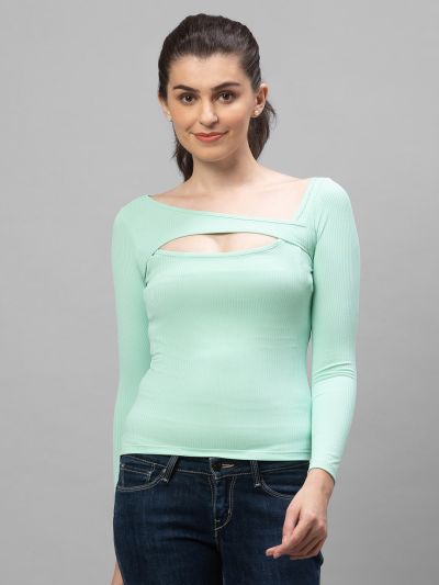 Globus Green Self Design Top