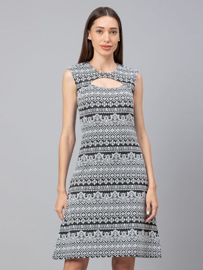 Globus Black Printed Dress