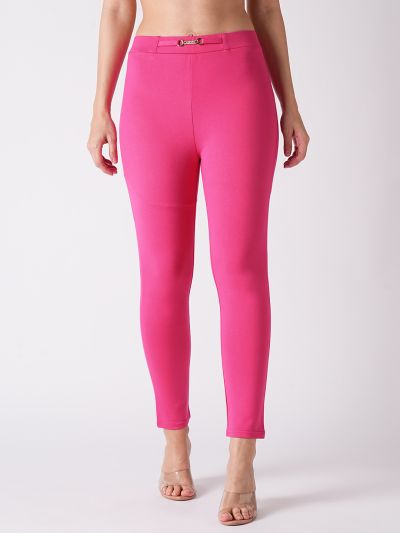 Globus Women Hot Pink Skinny Fit Treggings