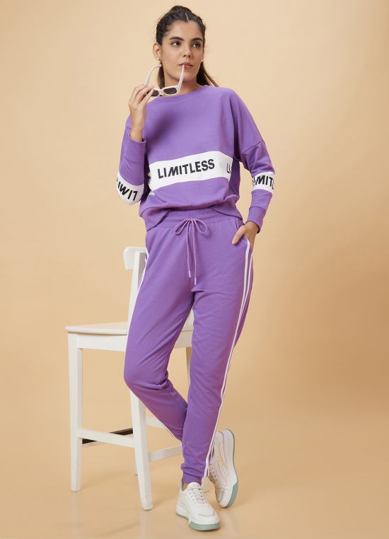 Globus Women Purple Regular Fit Jogger