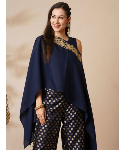 fancy poncho top