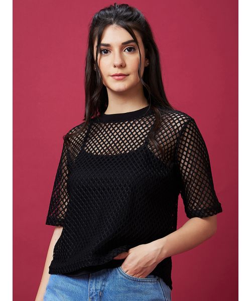 transparent net top