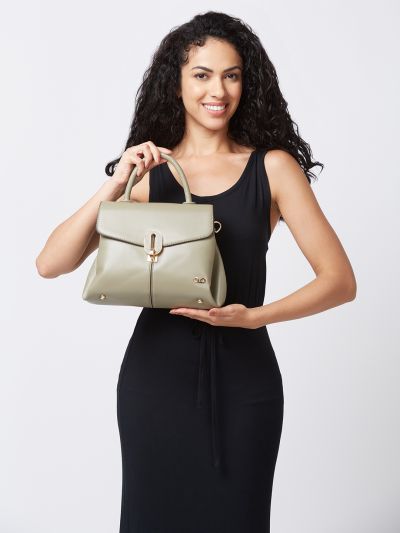 Globus Women Olive Solid Casual Handheld Bag