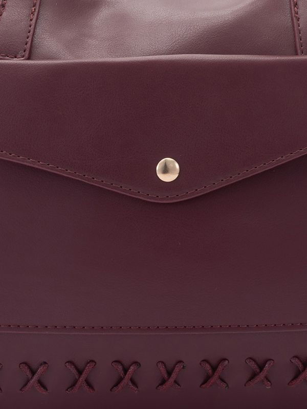 Globus Women Maroon Solid Vegan Leather Handheld Bag