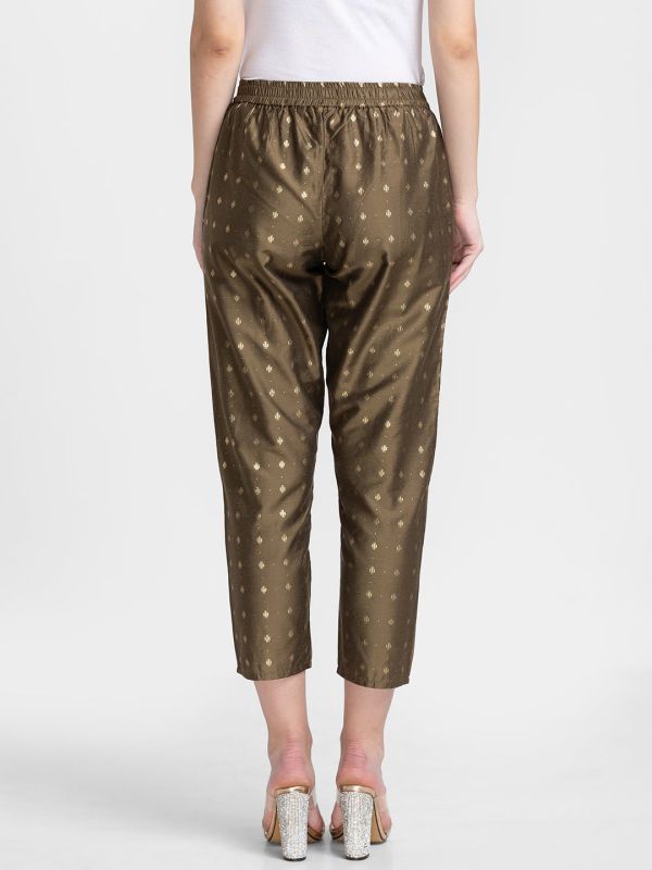 Globus Olive Printed Trousers