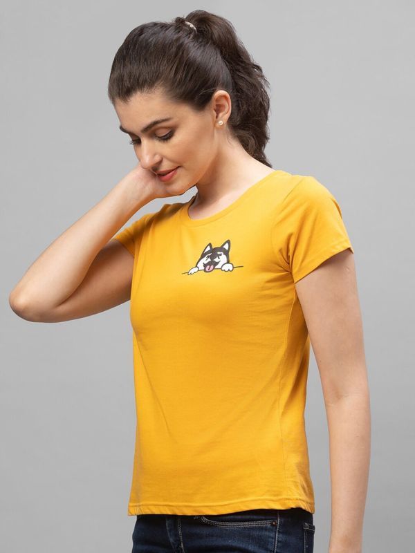 Globus Artisans Gold Printed Tshirt