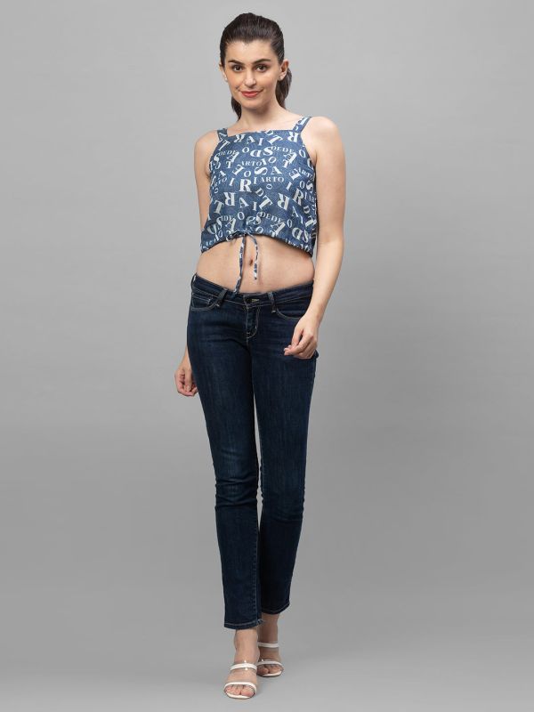 Globus Blue Printed Top