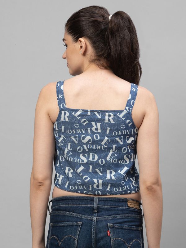 Globus Blue Printed Top