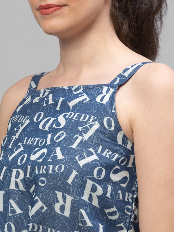 Globus Blue Printed Top